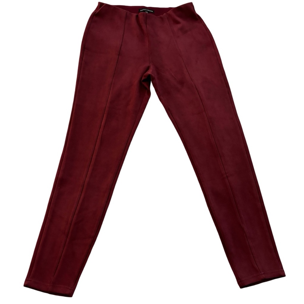 Boston Proper Pants Burgundy Stretchy Gently Worn Size Medium Great Looking